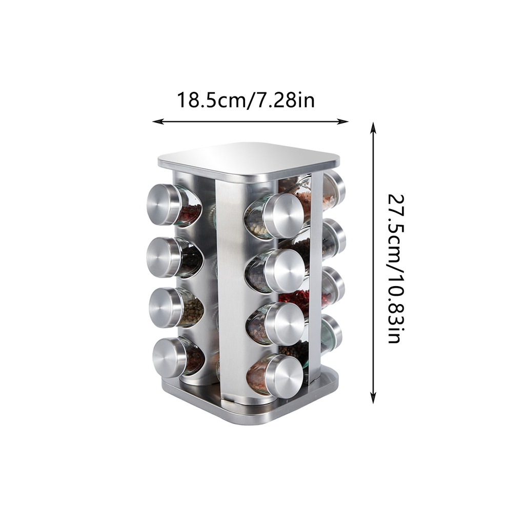 Rotating 4 Tier Spice Rack Two Shapes Set | StorageOZ
