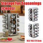 Rotating 4 Tier Spice Rack Two Shapes Set | StorageOZ