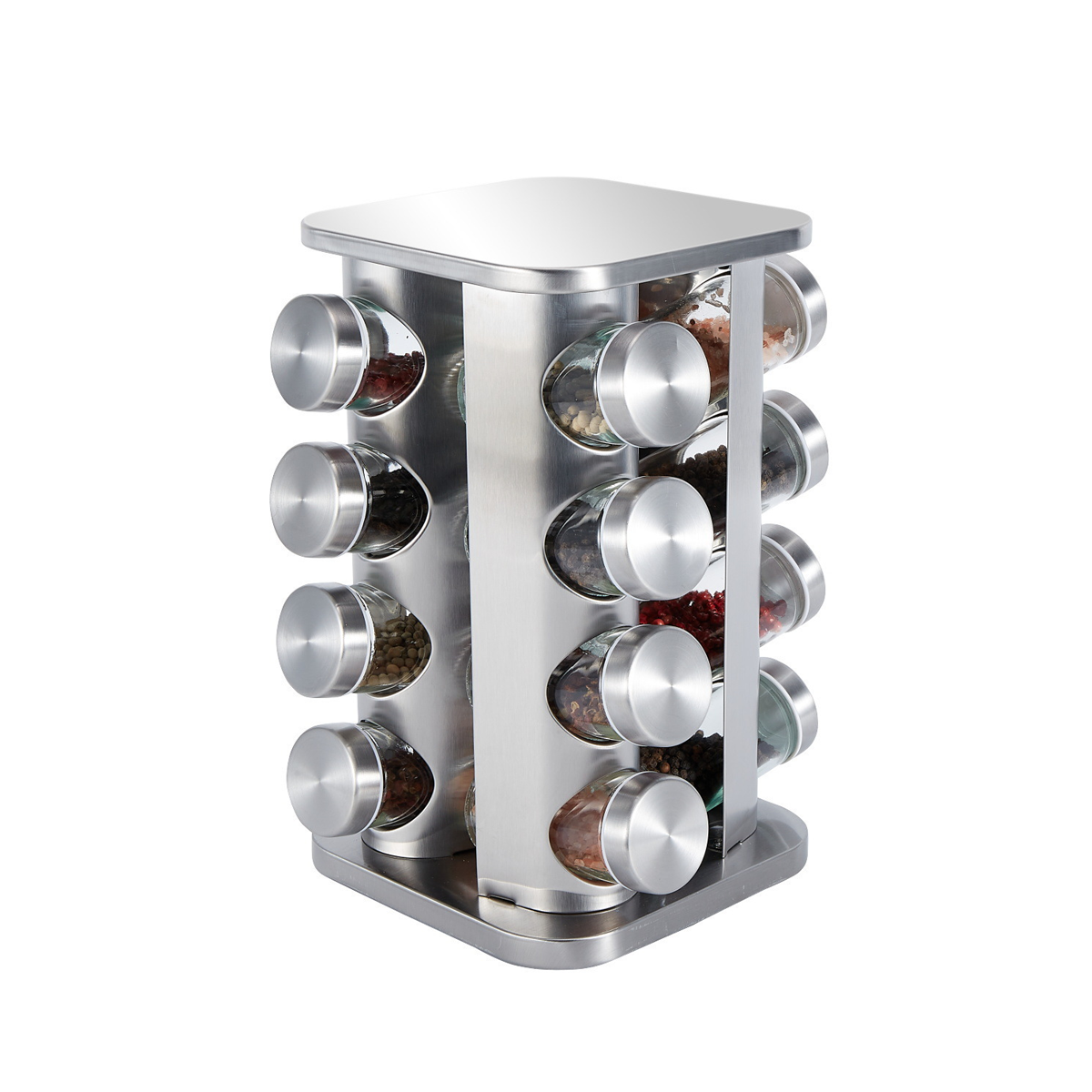 Rotating 4 Tier Spice Rack Two Shapes Set | StorageOZ