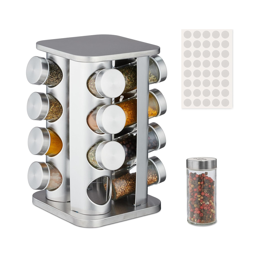 Rotating 4 Tier Spice Rack Two Shapes Set | StorageOZ