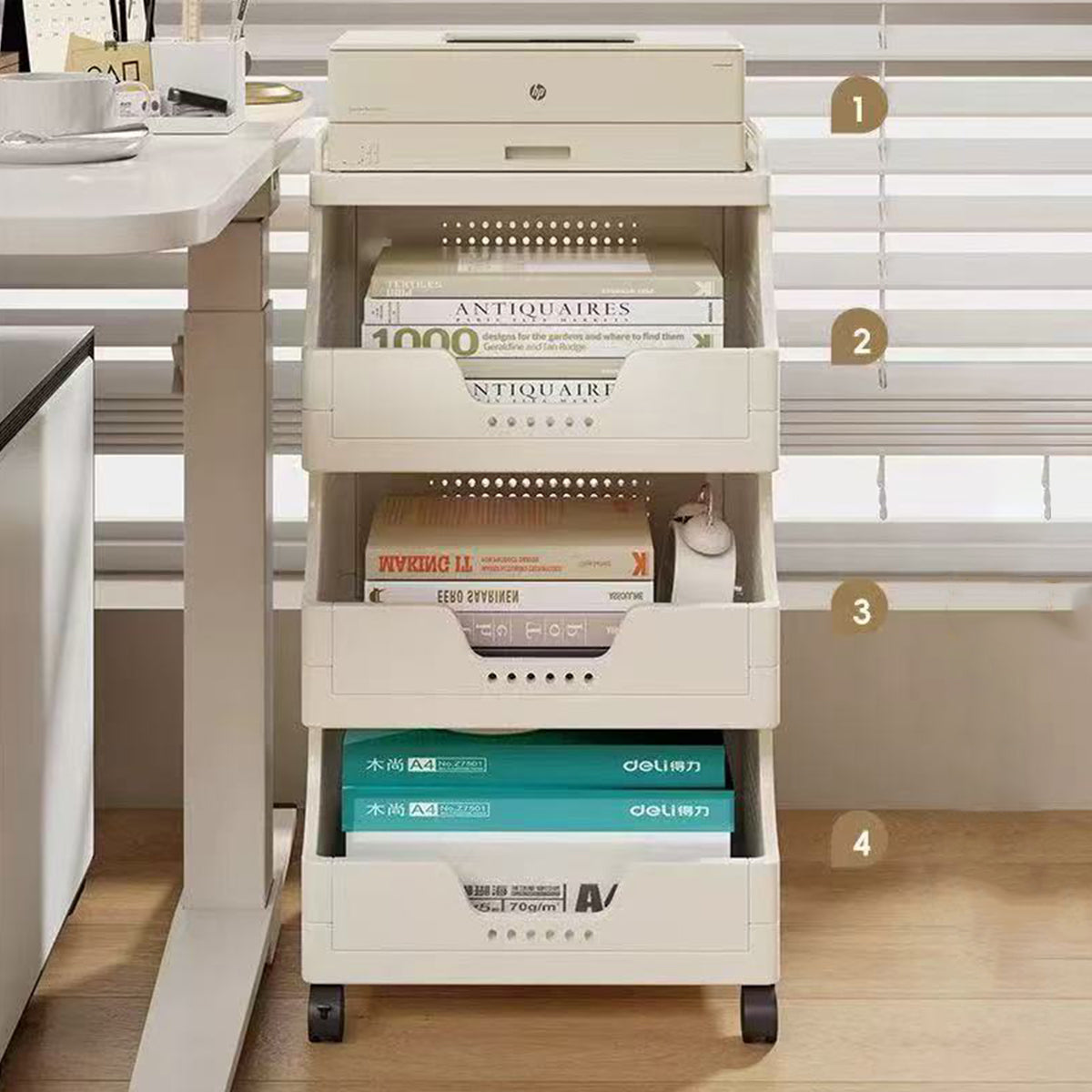 3 Tier Storage Carts Two Colours Organiser | StorageOZ