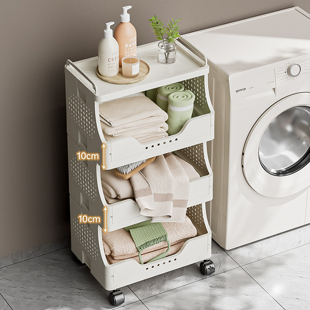 3 Tier Storage Carts Two Colours Organiser | StorageOZ