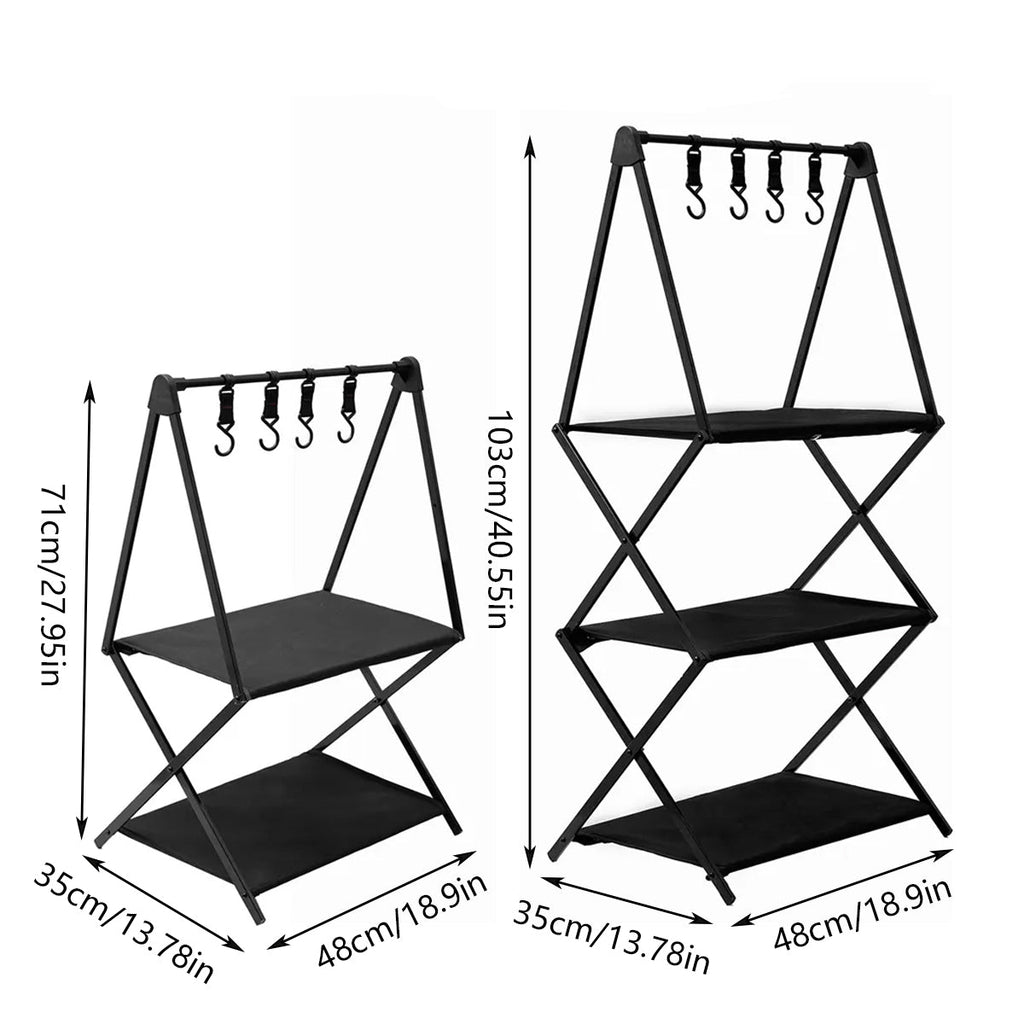 2 Tier Fold Storage Racks Home Organiser | StorageOZ