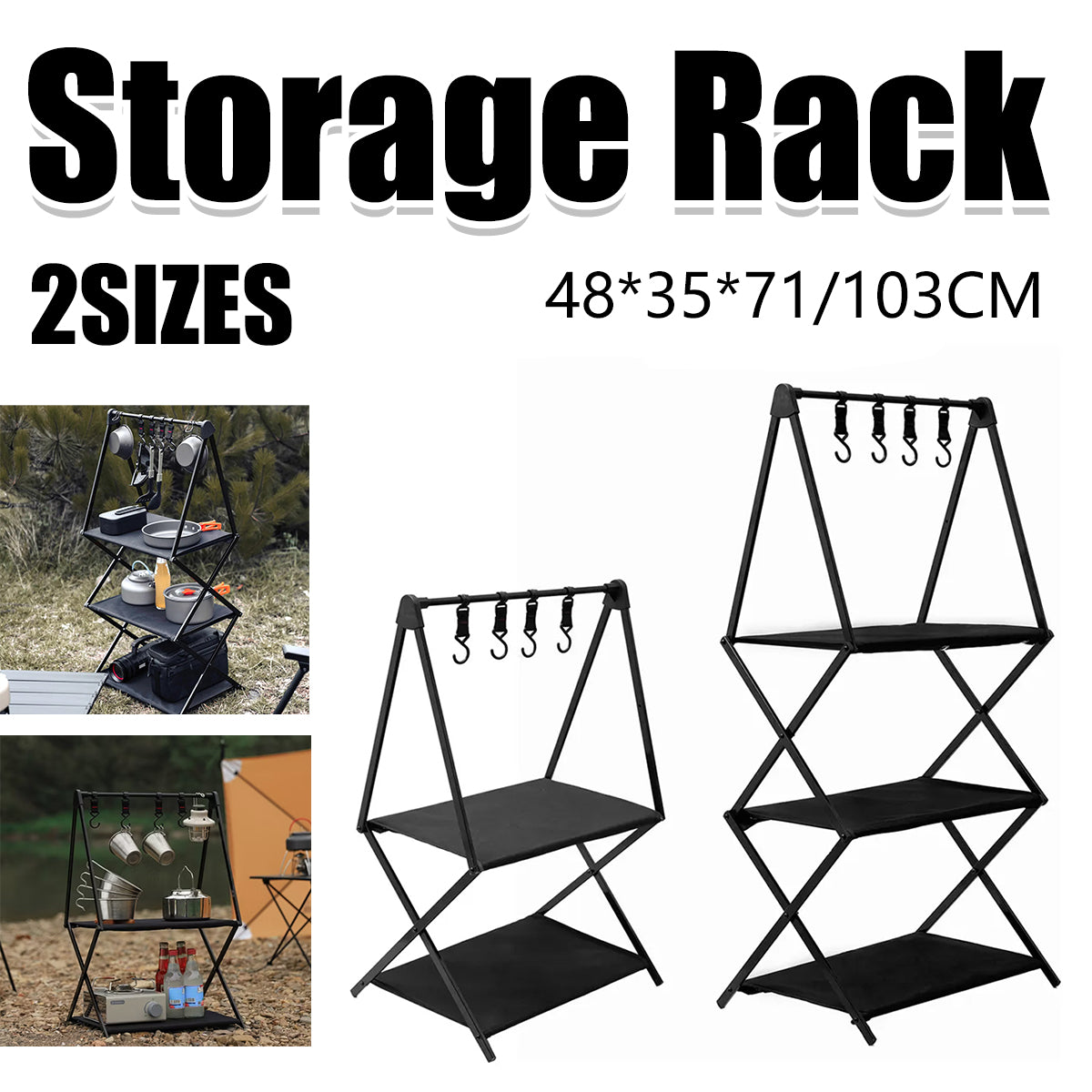 2 Tier Fold Storage Racks Home Organiser | StorageOZ