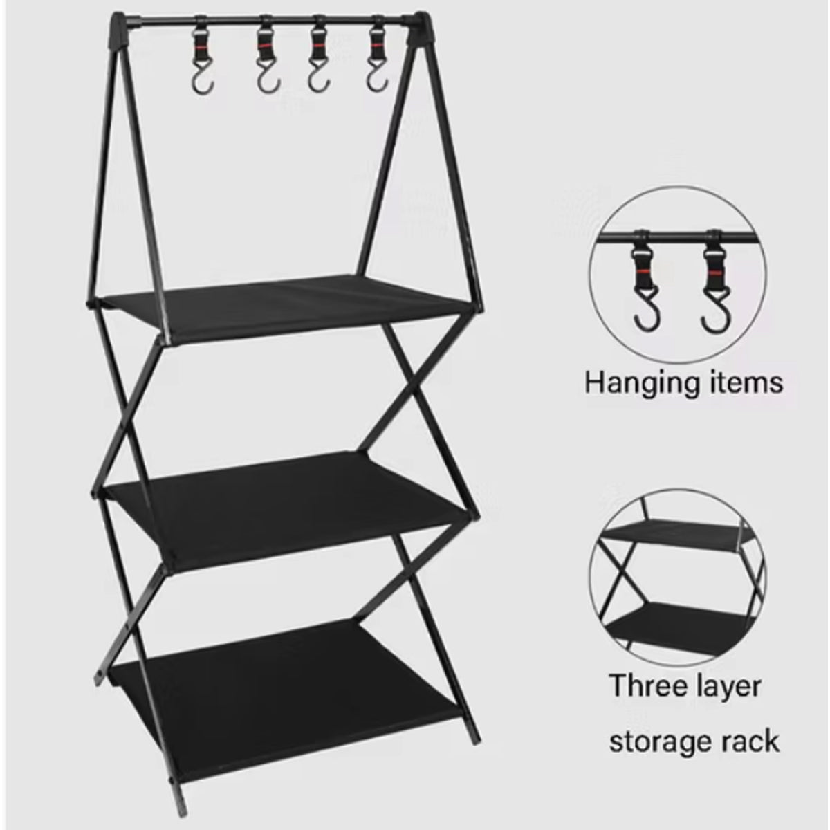 2 Tier Fold Storage Racks Home Organiser | StorageOZ