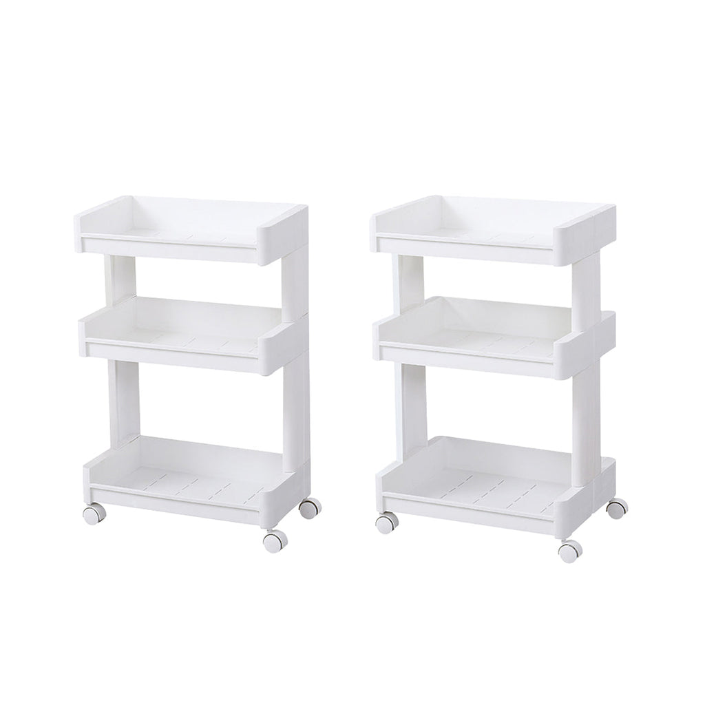 3 Tier Rolling Bathroom Cart Two Widths Set | StorageOZ