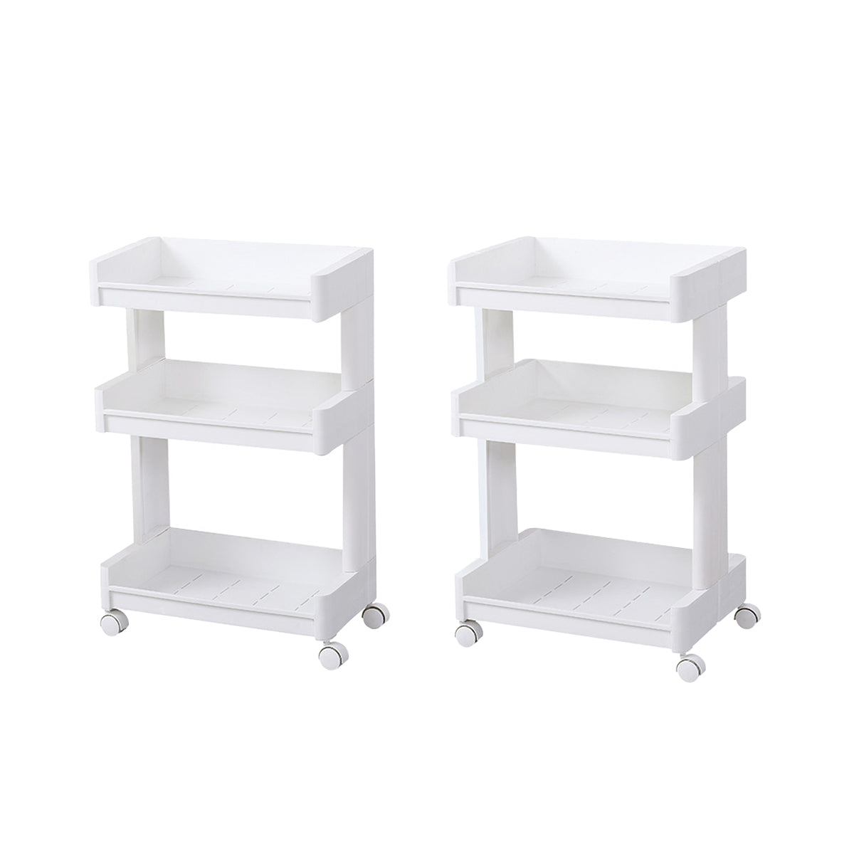 3 Tier Rolling Bathroom Cart Two Widths Set | StorageOZ