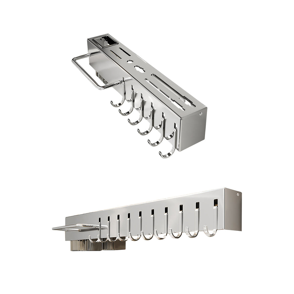 Stainless Wall Knife Rack Two Lengths Set | StorageOZ