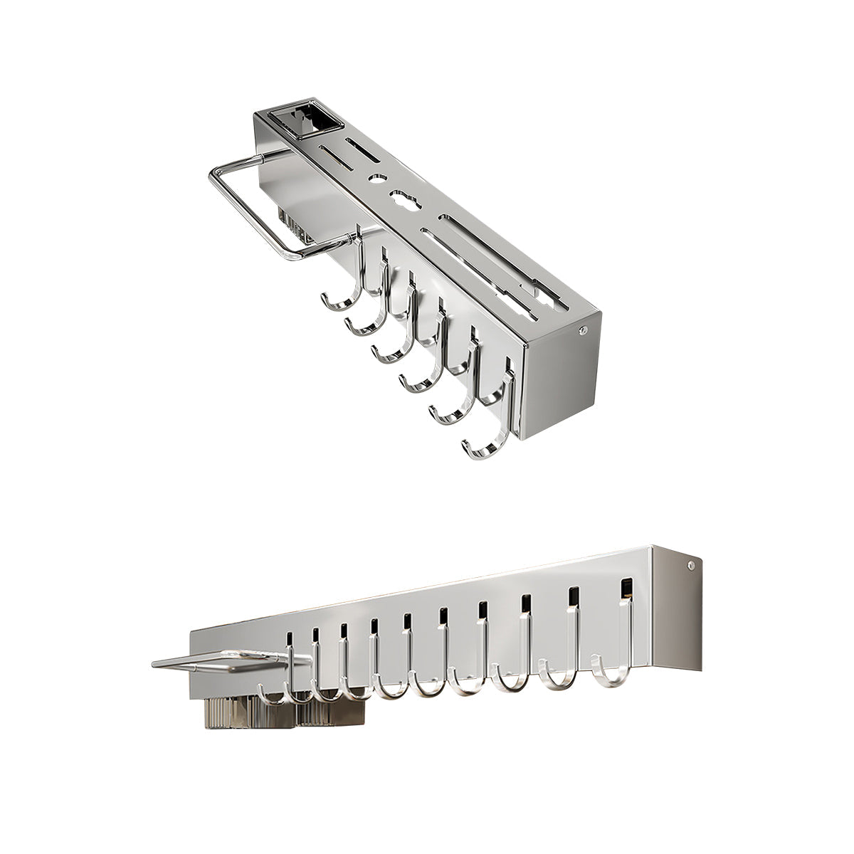 Stainless Wall Knife Rack Two Lengths Set | StorageOZ