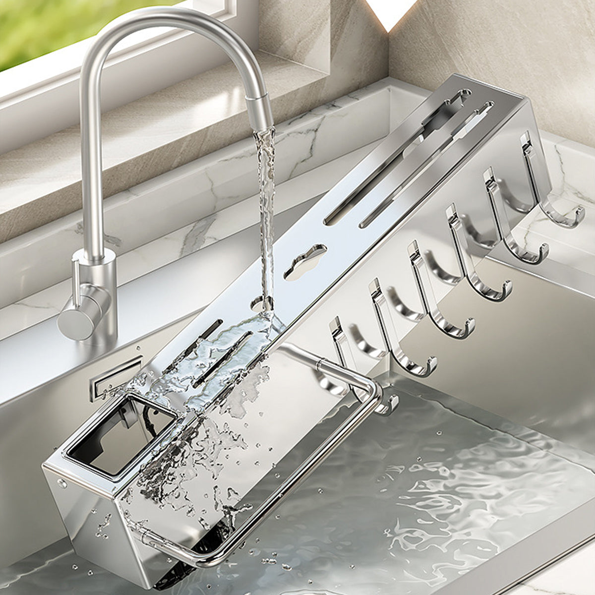 Stainless Wall Knife Rack Two Lengths Set | StorageOZ