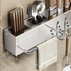 Stainless Wall Knife Rack Two Lengths Set | StorageOZ