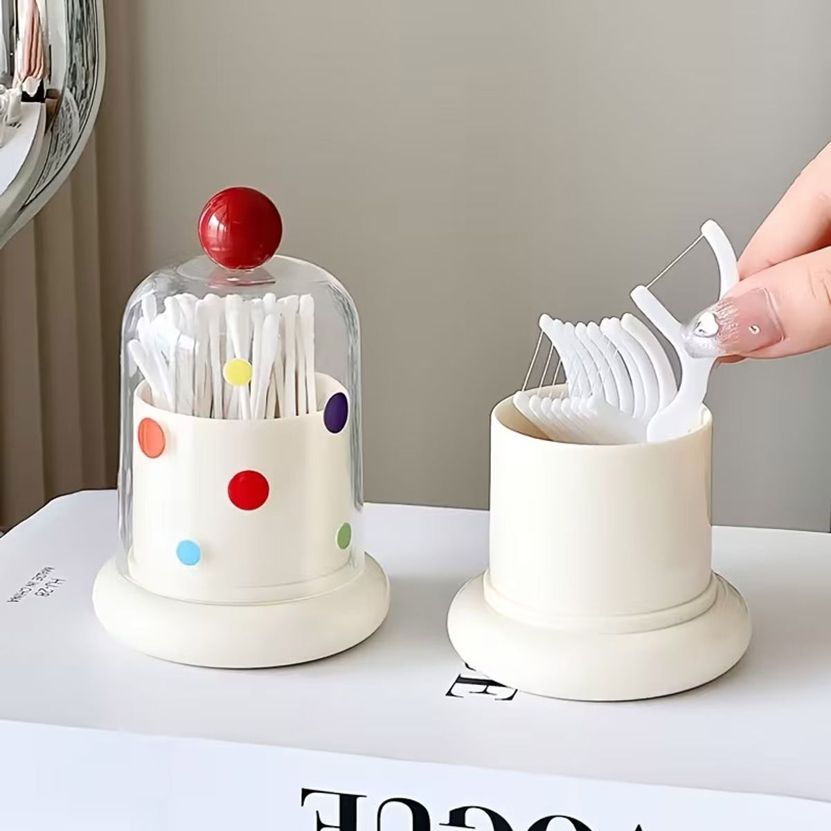 2 Pcs Cotton Swab Storage Boxes Organiser | StorageOZ