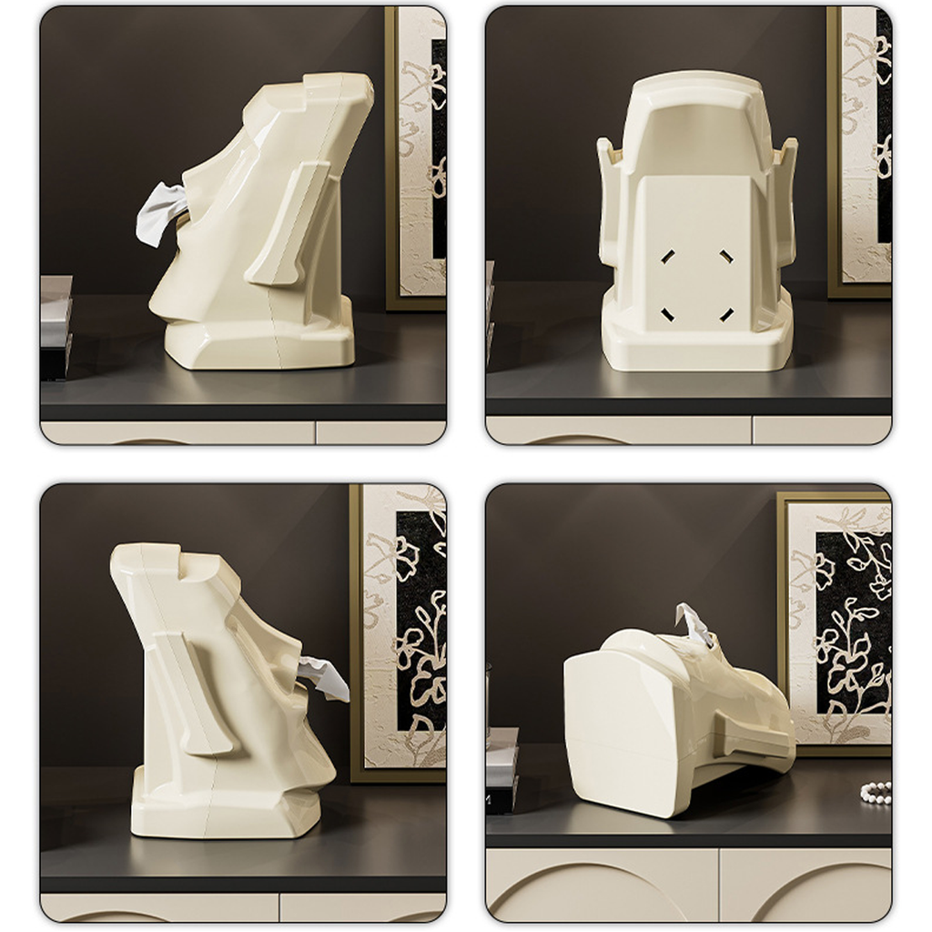 Head Shaped Desktop Tissue Box Three Colours | StorageOZ