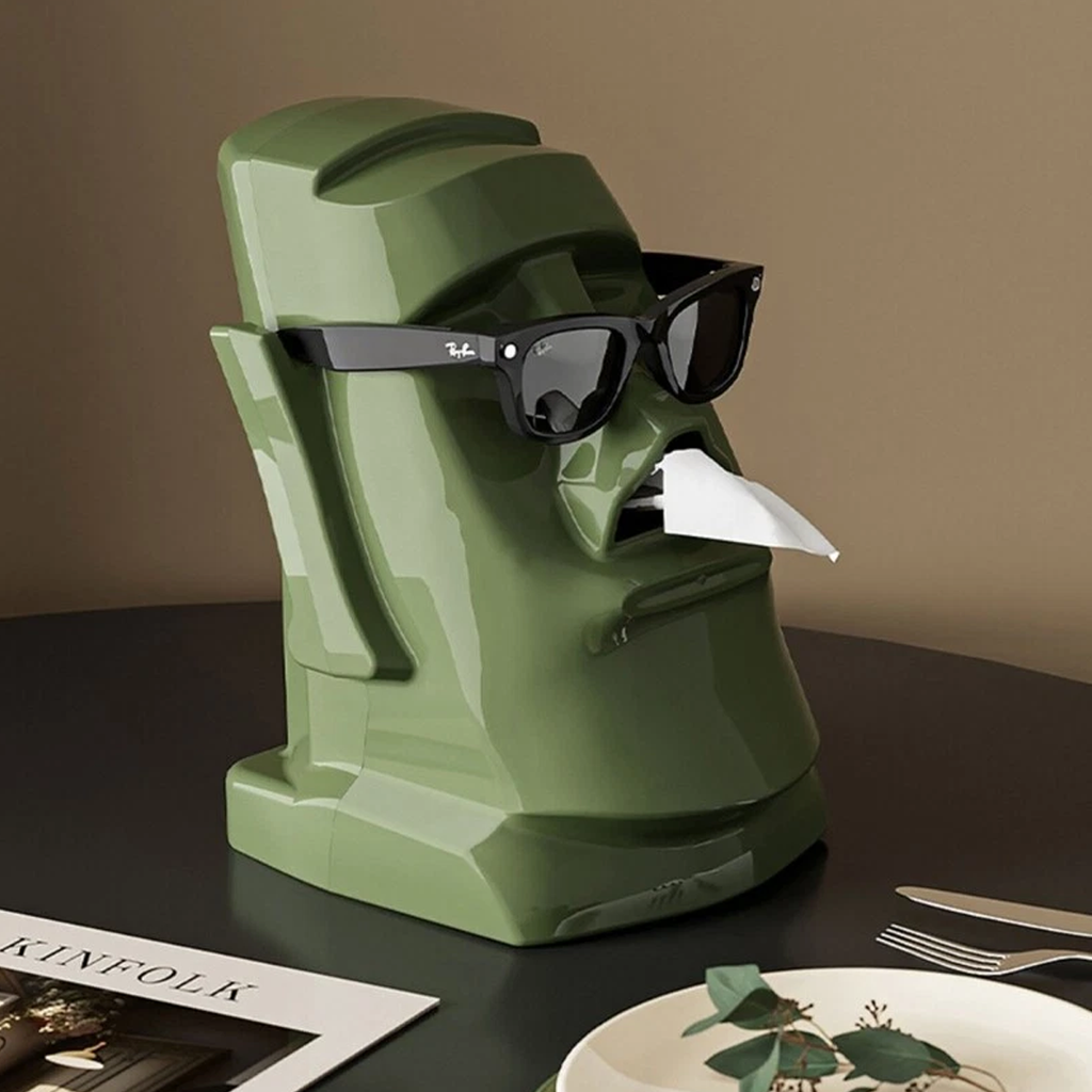 Head Shaped Desktop Tissue Box Three Colours | StorageOZ