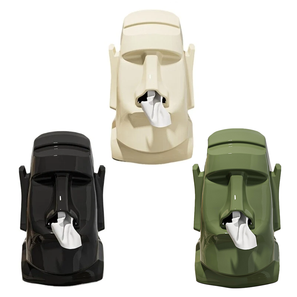 Head Shaped Desktop Tissue Box Three Colours | StorageOZ