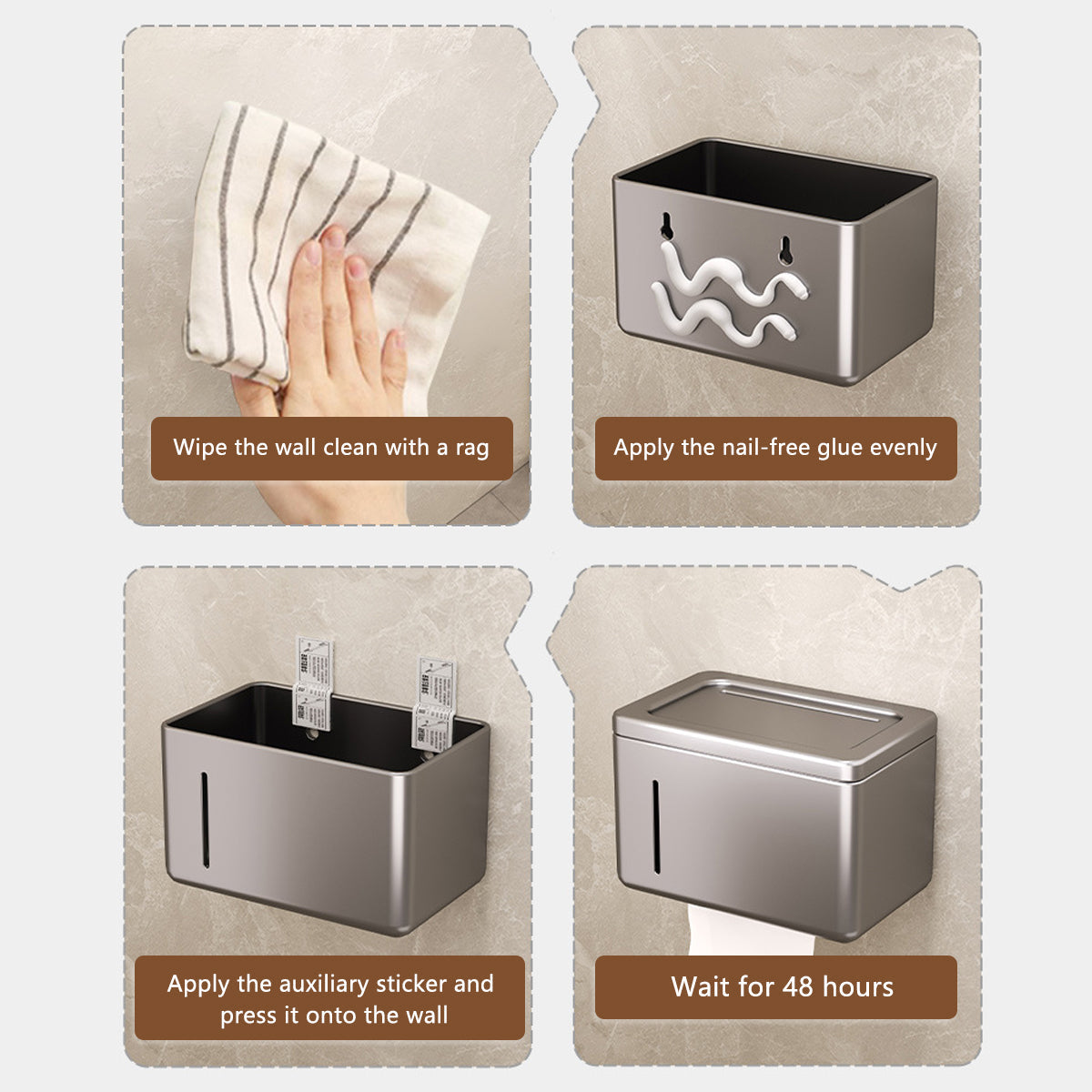 Wall Toilet Paper Box Two Colours Organiser | StorageOZ