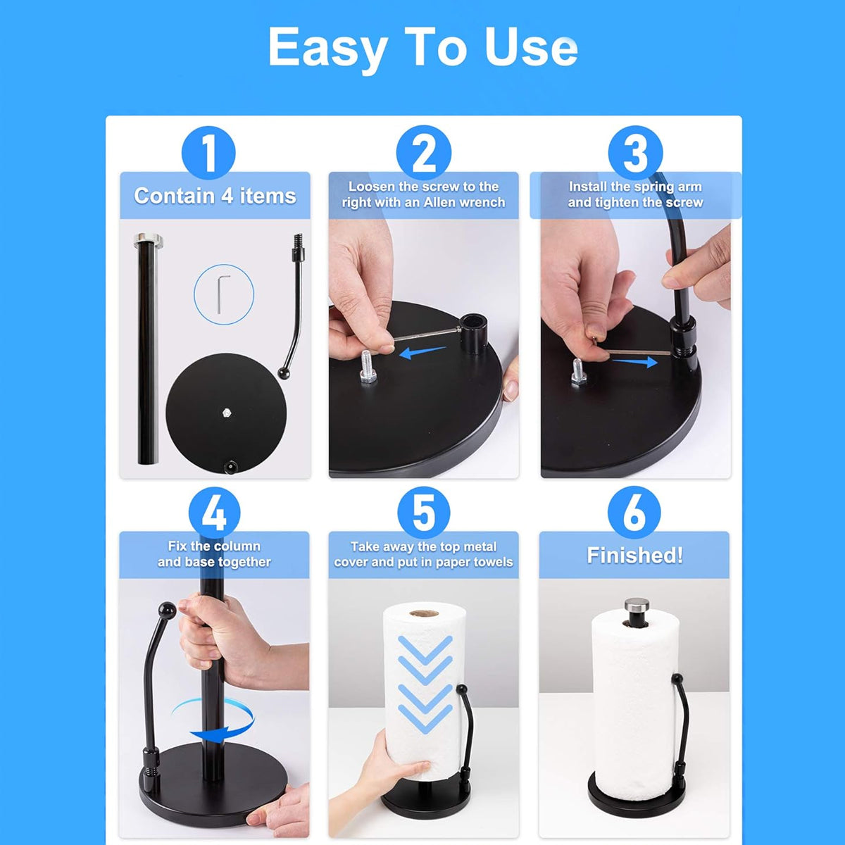 Stainless Paper Towel Holder Two Colours | StorageOZ