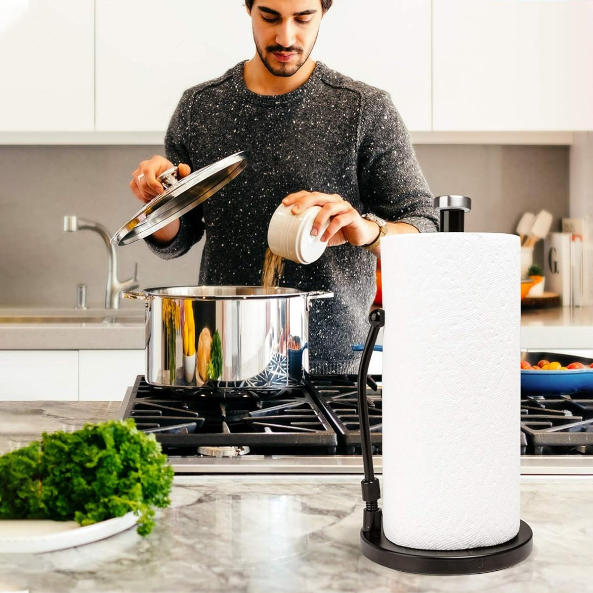 Stainless Paper Towel Holder Two Colours | StorageOZ