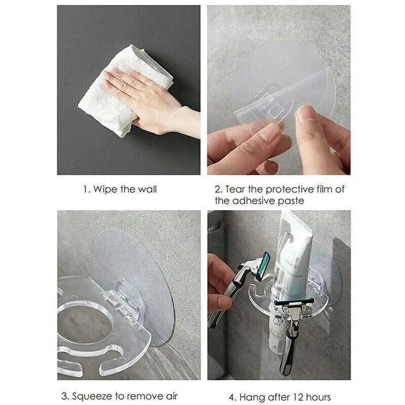 Suction Wall Toothbrush Holder Organiser | StorageOZ