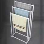 White Bathroom Towel Storage Rack Organiser | StorageOZ