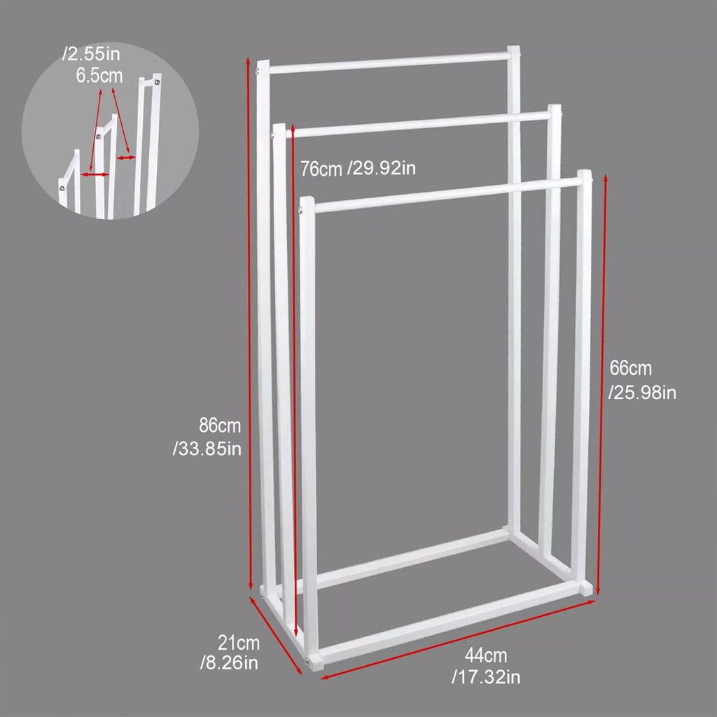 White Bathroom Towel Storage Rack Organiser | StorageOZ