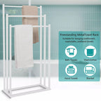White Bathroom Towel Storage Rack Organiser | StorageOZ