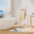 White Bathroom Towel Storage Rack Organiser | StorageOZ