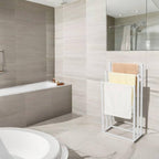 White Bathroom Towel Storage Rack Organiser | StorageOZ