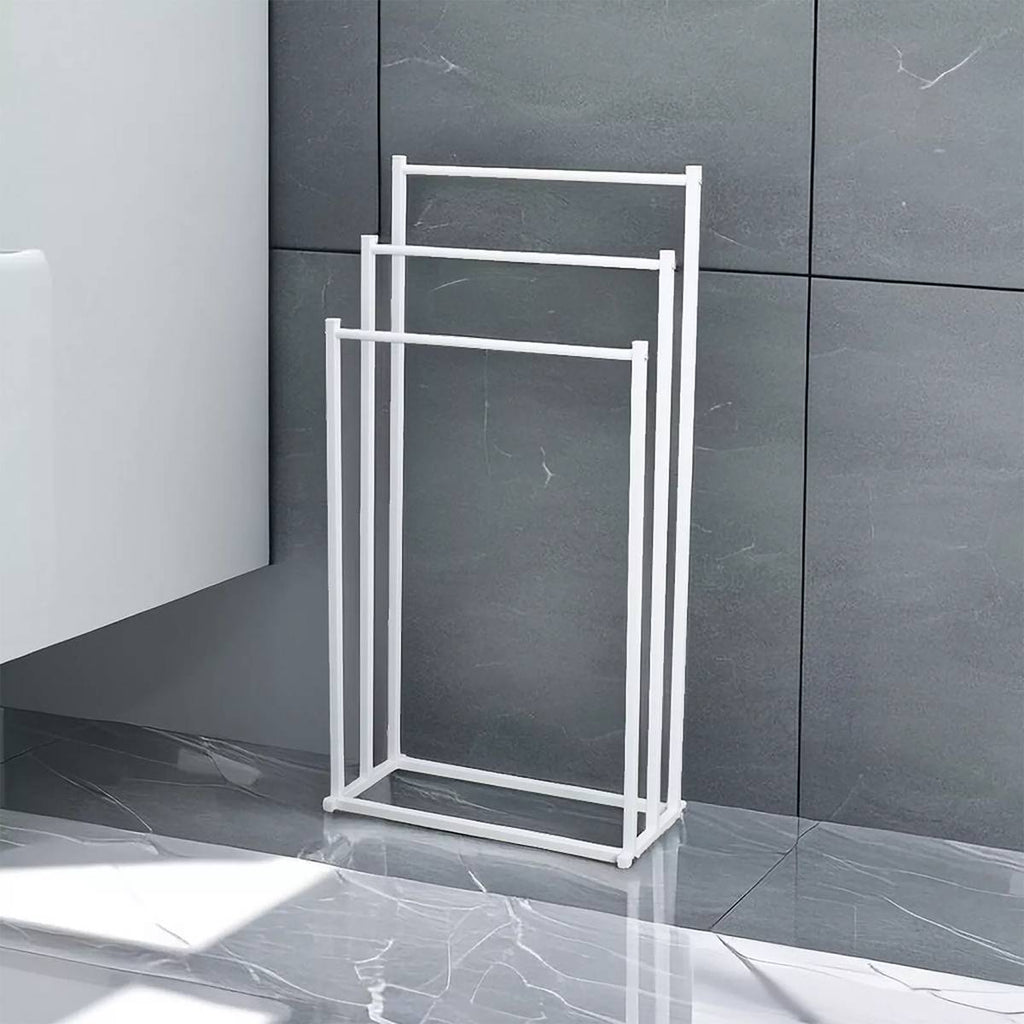 White Bathroom Towel Storage Rack Organiser | StorageOZ