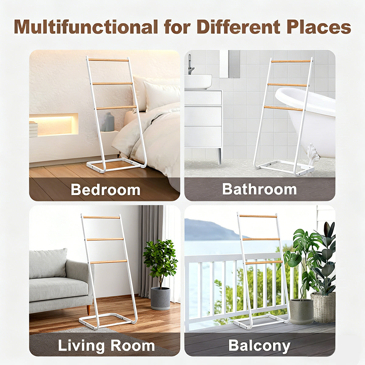 L Shaped Towel Drying Rack Two Colours Set | StorageOZ