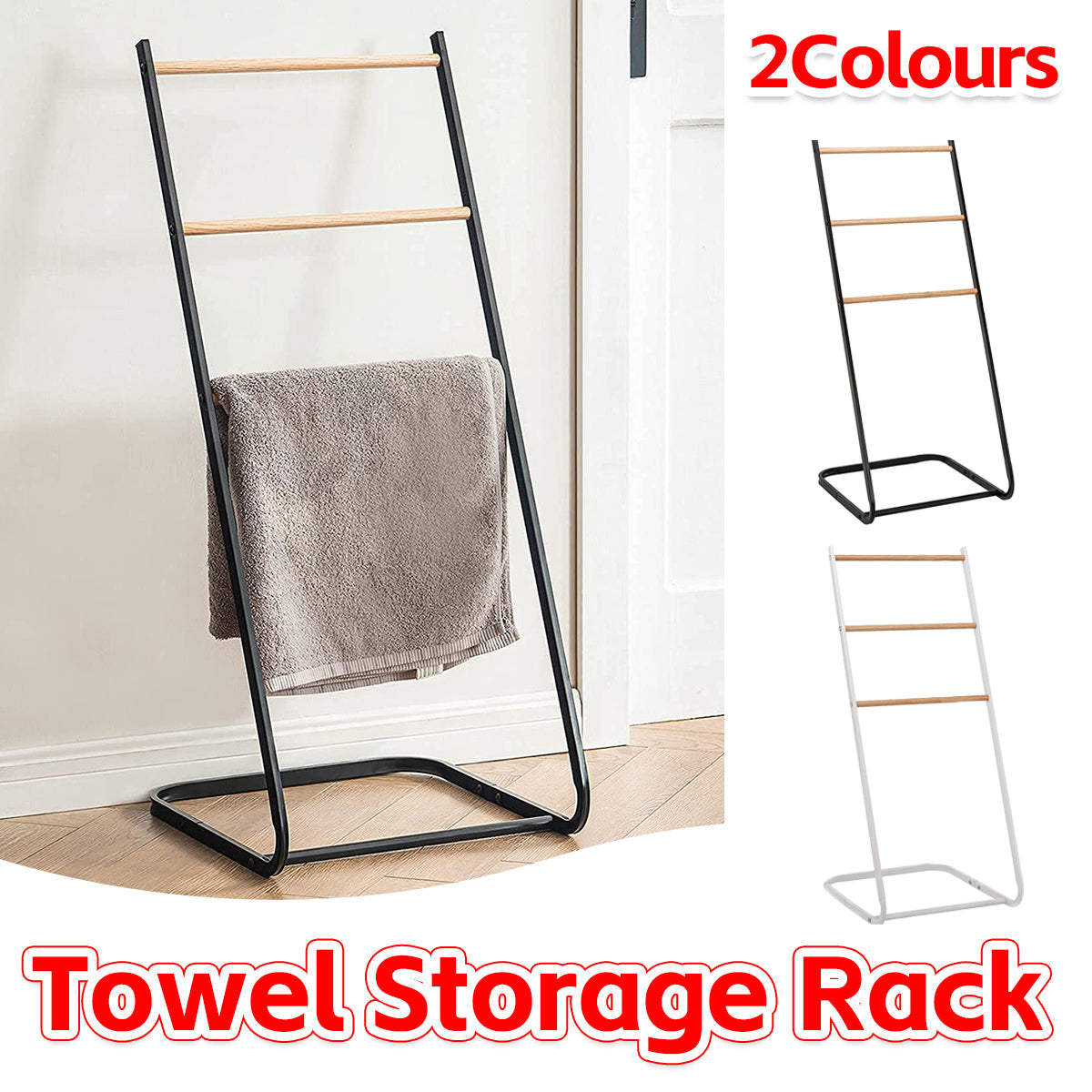 L Shaped Towel Drying Rack Two Colours Set | StorageOZ