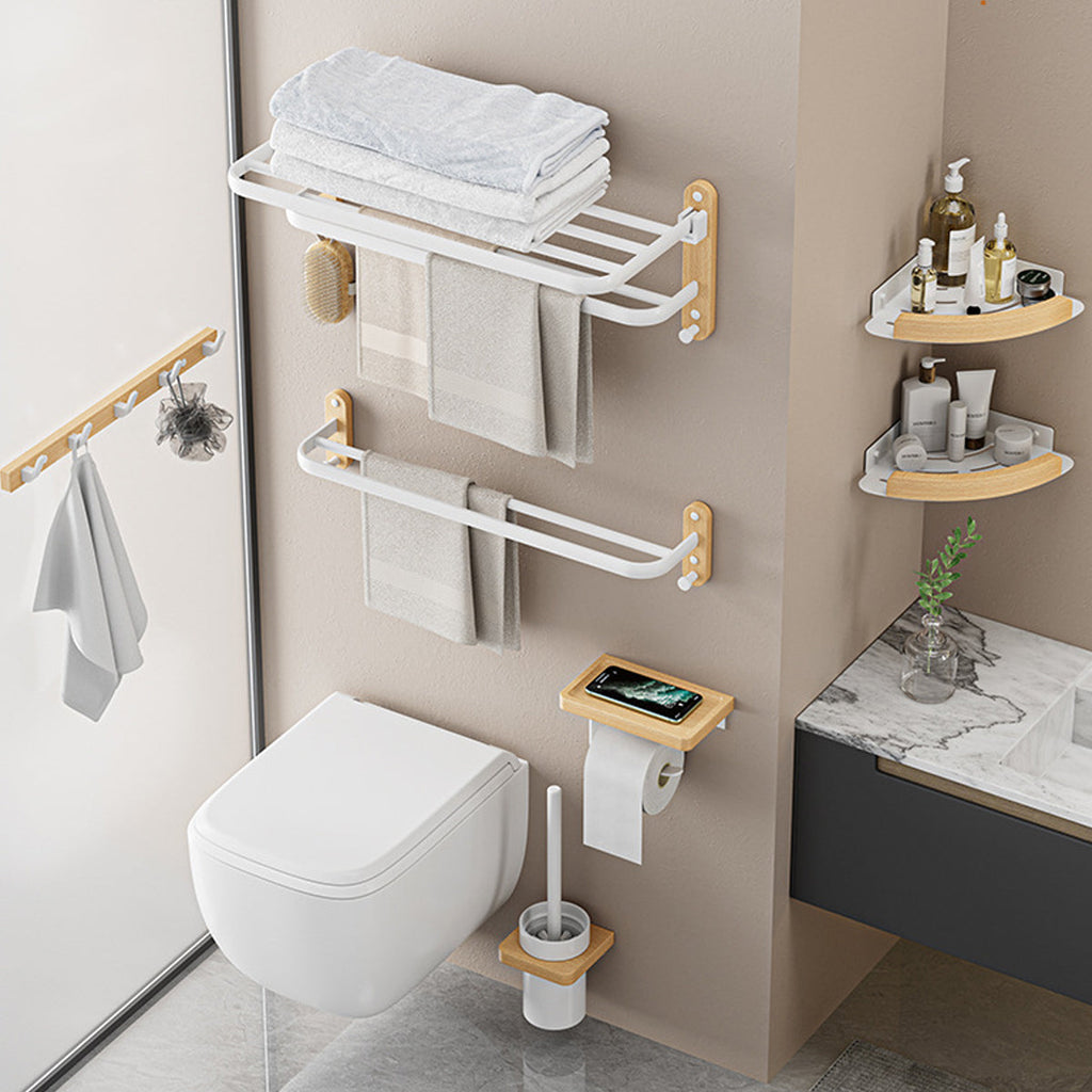 Towel Racks Two Colours Bath Organiser Set | StorageOZ