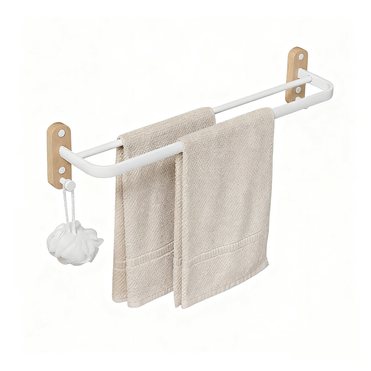 Towel Racks Two Colours Bath Organiser Set | StorageOZ