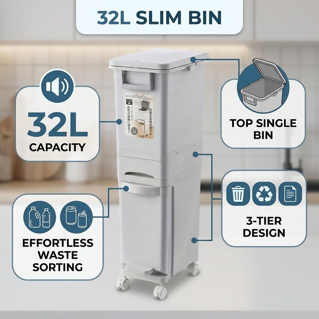 Trash Can Home Waste Storage Organiser Set | StorageOZ