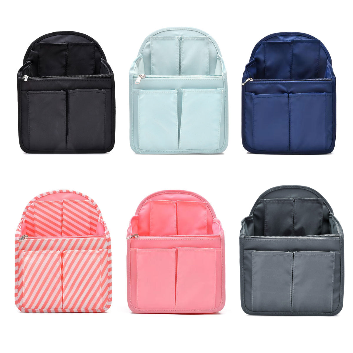 12 Pocket Travel Bag Insert in Six Colours | StorageOZ