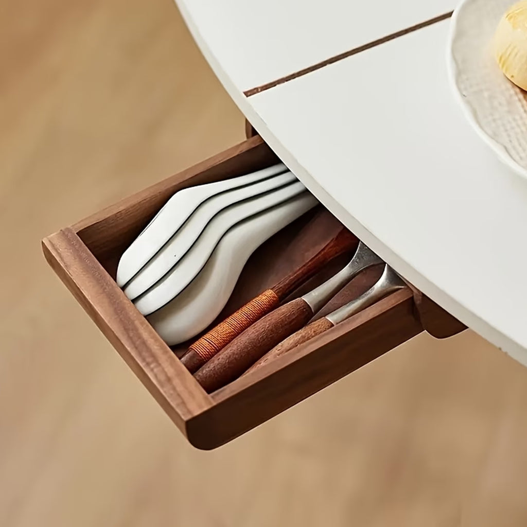Walnut Pull Out Desk Drawer Box Organiser | StorageOZ