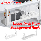 Under Desk White Cable Tray Two Lengths Set | StorageOZ