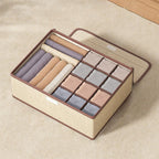 2 Pcs Cotton Linen Underwear Boxes Two Colours | StorageOZ