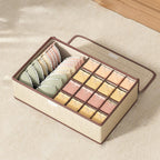 2 Pcs Cotton Linen Underwear Boxes Two Colours | StorageOZ