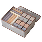 2 Pcs Cotton Linen Underwear Boxes Two Colours | StorageOZ