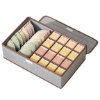 2 Pcs Cotton Linen Underwear Boxes Two Colours | StorageOZ