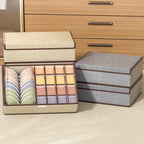 2 Pcs Cotton Linen Underwear Boxes Two Colours | StorageOZ