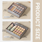 2 Pcs Cotton Linen Underwear Boxes Two Colours | StorageOZ