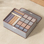 2 Pcs Cotton Linen Underwear Boxes Two Colours | StorageOZ