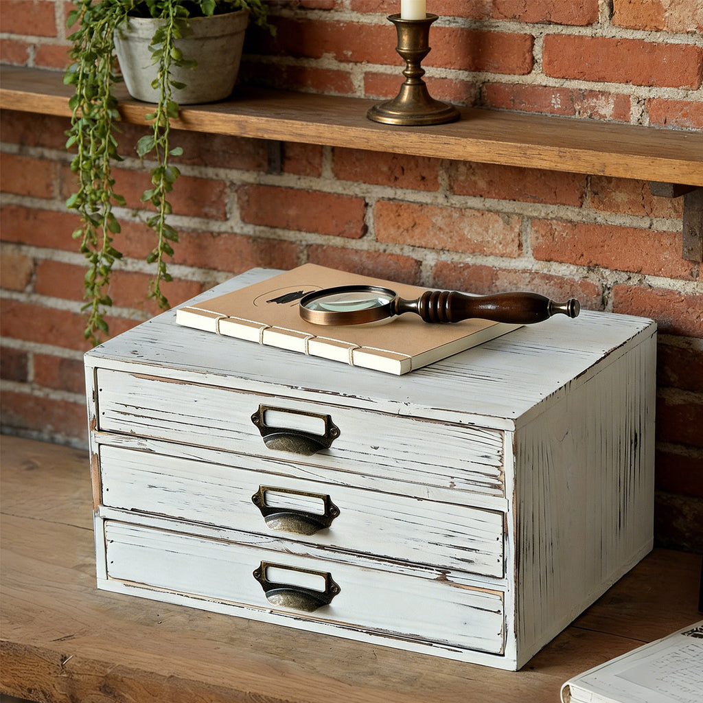 3 Drawer Wood Organiser Two Colours Rack | StorageOZ