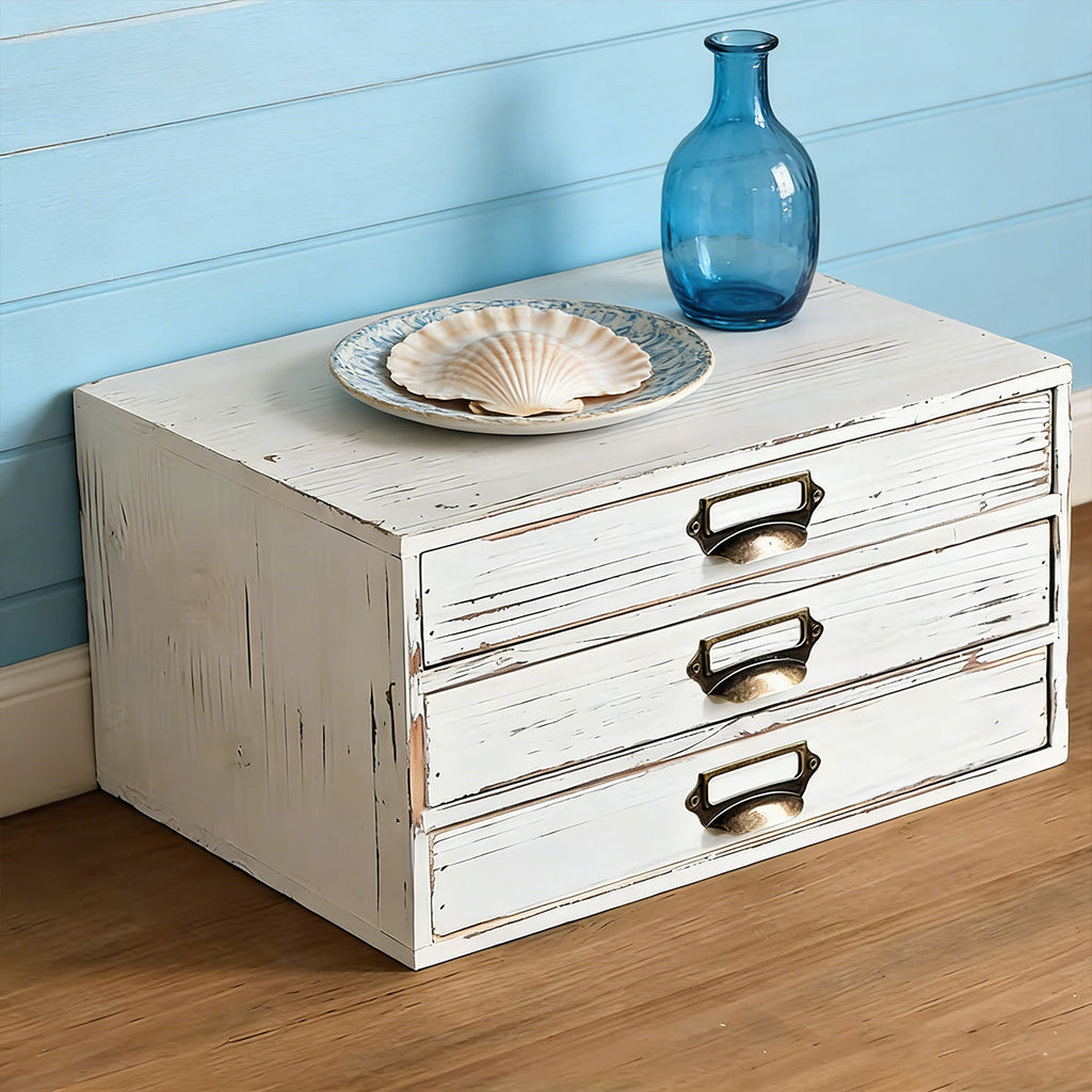 3 Drawer Wood Organiser Two Colours Rack | StorageOZ