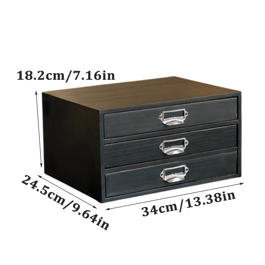 3 Drawer Wood Organiser Two Colours Rack | StorageOZ