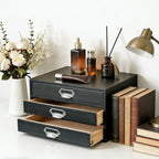 3 Drawer Wood Organiser Two Colours Rack | StorageOZ