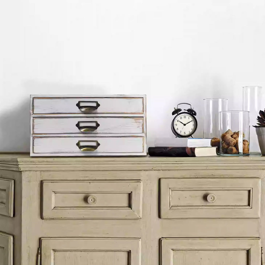 3 Drawer Wood Organiser Two Colours Rack | StorageOZ