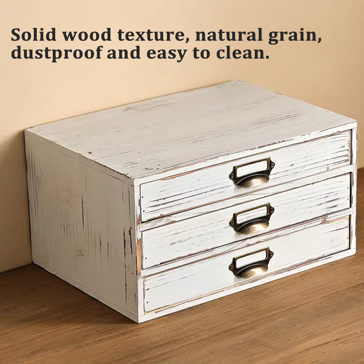 3 Drawer Wood Organiser Two Colours Rack | StorageOZ